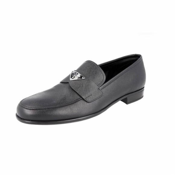 PRADA SAFFIANO LEATHER LOAFERS - Picture 2 of 4